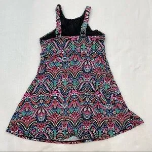 Fit 4 U | Swim | New Fit4u Smocked Bodice Swim Dress Over Black Tank  Swimsuit Light Padding Sz | Poshmark